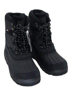 POLAR RANGE Yukon Cushioned Waterproof Lace-Up Snow Boots Black Sz US 10M EU 44